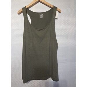 Lane Bryant NWT Olive Green Studded Tank Top Plus Size 18/20 Sleeveless Scoop...